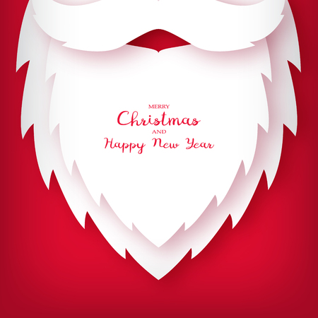 Origami of the beard and mustache of Santa Claus.のイラスト素材