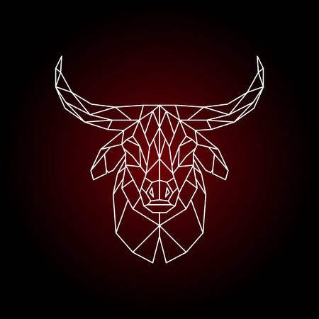 Geometrical head of a bull Vector illustration.のイラスト素材