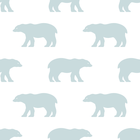 Seamless polar bear pattern. Scandinavian style repetitive wallpaper. Vector background.のイラスト素材