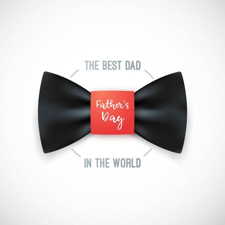 Happy Fathers Day. Vector design for greeting cards and poster. Elegant bow tie isolated on white background.のイラスト素材