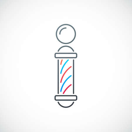 Simple Barber Shop emblem. Vector Barber Shop line icon isolated on white background.のイラスト素材