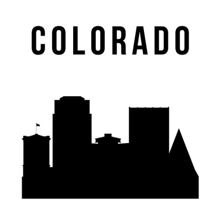 Colorado Springs city skyline simple silhouette. Modern urban background. Vector illustration.のイラスト素材