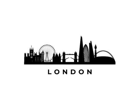Vector London skyline. Travel London famous landmarks. Business and tourism concept for presentation, banner, web site.のイラスト素材