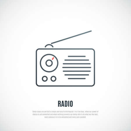 Radio icon isolated on white background. Radio receiver emblem. vector illustration.のイラスト素材
