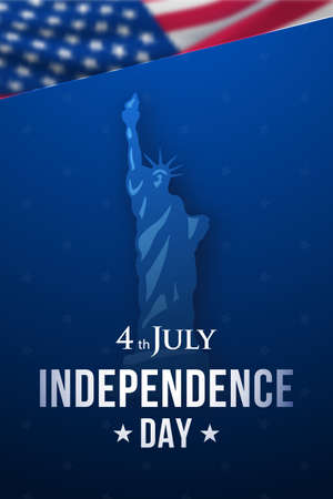 Happy 4th of July, independence day of USA. Vector design for posters, flyers, greeting cards.のイラスト素材