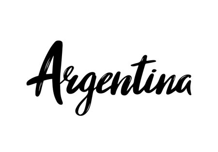Argentina Lettering. Handwritten country name. vector design template.のイラスト素材