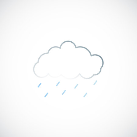 Cloud and rain line icon. simple weather sign. vector illustration.のイラスト素材