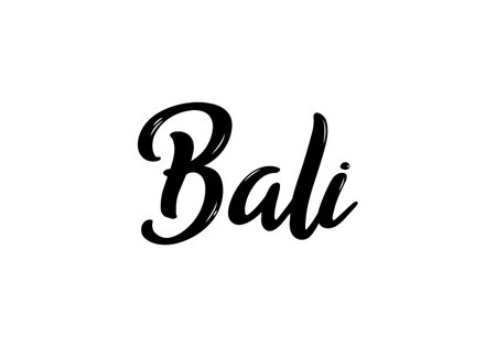 Bali Lettering. Handwritten country name. vector design template.のイラスト素材