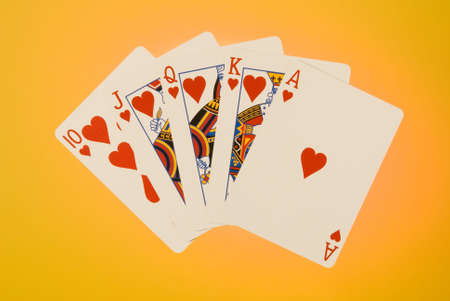 a royal flush poker handの写真素材