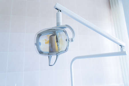 Close-up photography of dentist's tools in modern dental clinicの写真素材