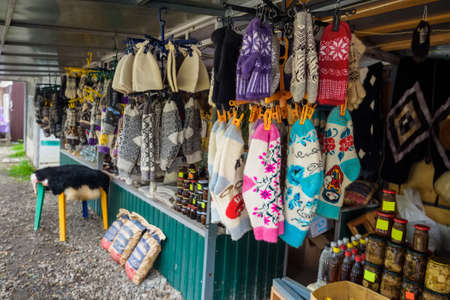 Image of traditional ethnic souvenir woolen clothesの写真素材