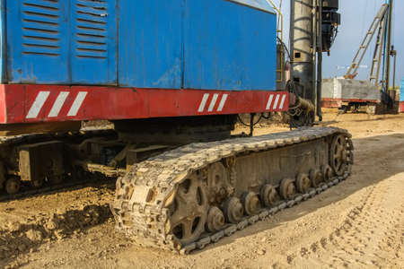 Detail of the caterpillar track