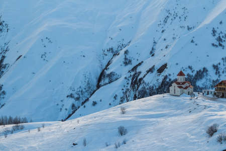 Winter mountains panoramaの写真素材