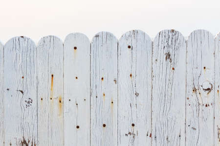 Close-up image of white wooden fence backgroundの写真素材