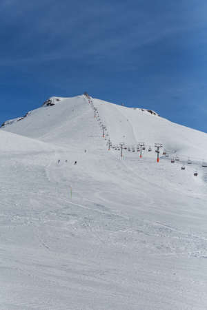 Slope on the skiing resortの写真素材