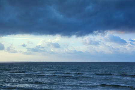 Seascape with Mediterranean sea near Tunisiaの写真素材