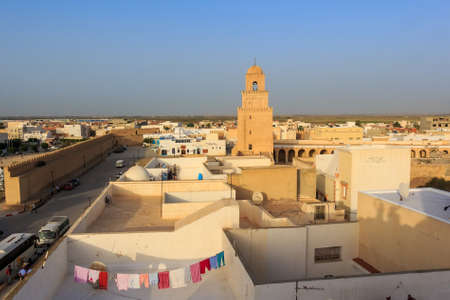 Great Sidi Oqba Mosque in Kairouan, Tunisiaの写真素材