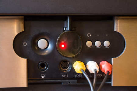 RCA connectors for video and stereo soundの写真素材