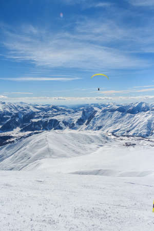 Winter mountains panoramaの写真素材