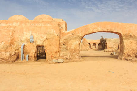 Tatooine decoration in Sahara desertの写真素材