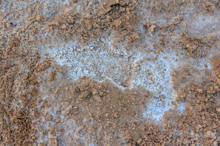 Chott el Djerid salt lake in Tunisiaの写真素材