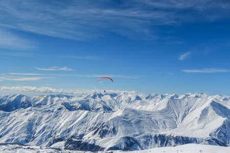Winter mountains panoramaの写真素材