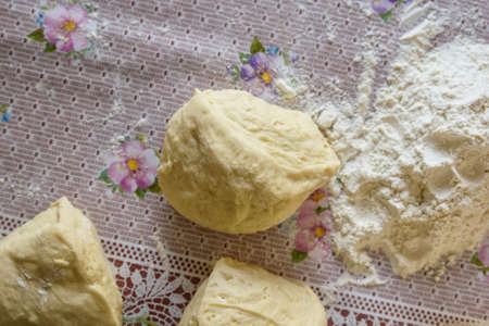 Preparing dough for pie