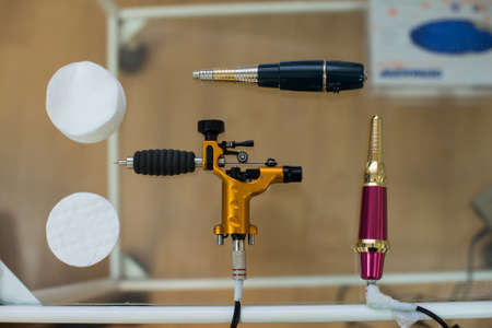 Tattoo machine with accessoriesの写真素材