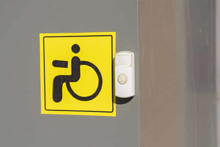 Plastic tablet with signal button for disabledの写真素材