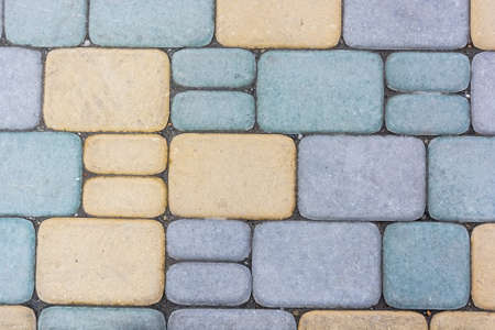 Modern colorful road bricks surface