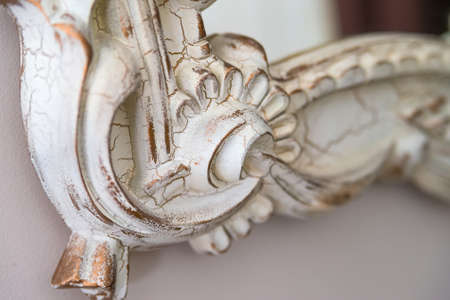 Close up retro metal carved decorationの写真素材