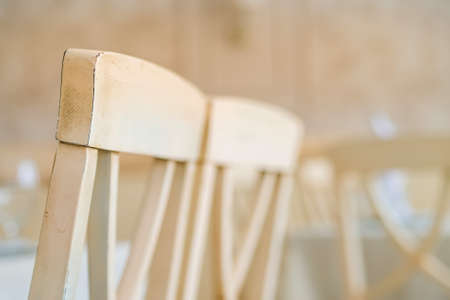 Close up stylish interior of modern restaurantの写真素材