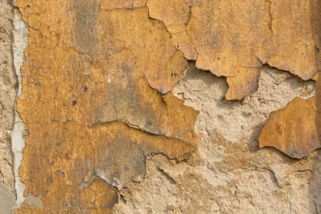 Plaster textured background of old weathered wallの写真素材