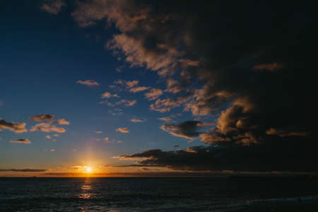 Beautiful sea sunsetの写真素材