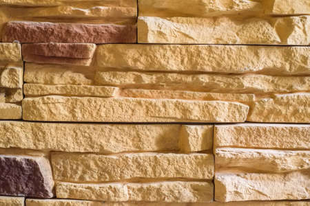 Beige limestone wall surface