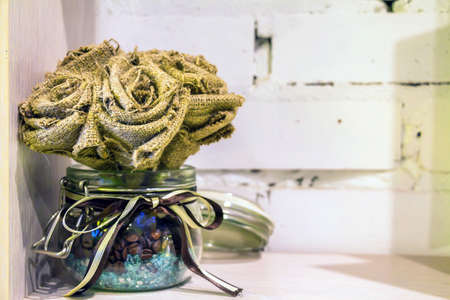 Unusual souvenir roses made of matの写真素材