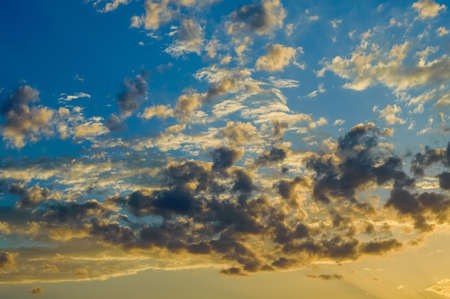 Dramatic evening skyscape with clouds