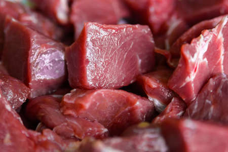 Close up raw beefの写真素材