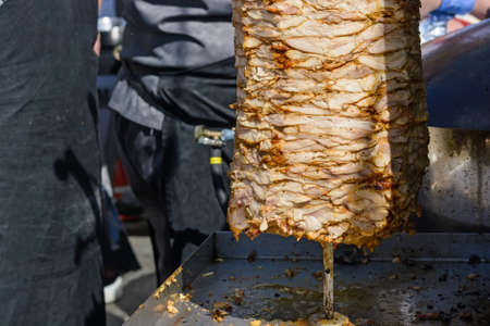 Doner kebab on a skewerの写真素材