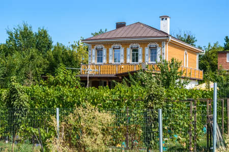 Russian wooden houseの写真素材