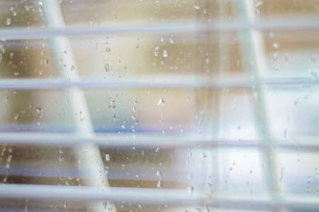 Drops on a glass surfaceの写真素材