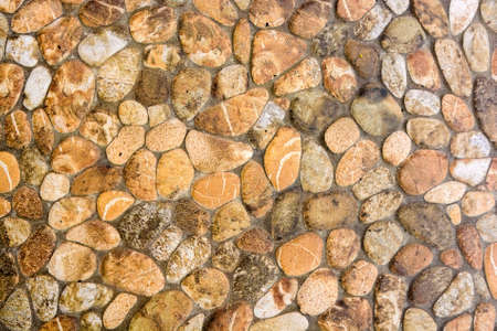 Close-up decorative beige stonewall texture