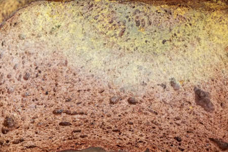 Close up molded rye bread background textureの写真素材