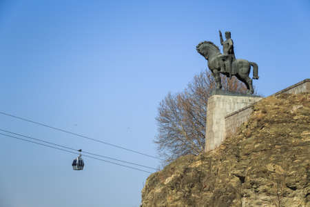 Statue of King Vakhtang Gorgasalの写真素材