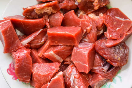 Close up raw beef