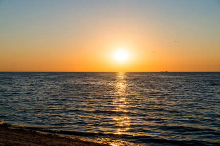 Beautiful sunset over seaの写真素材