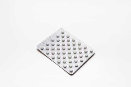 Pack of pills isolated on white background
