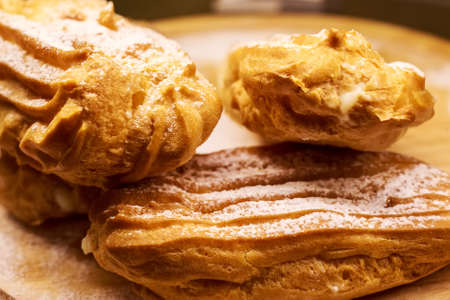 Freshly baked eclairsの写真素材