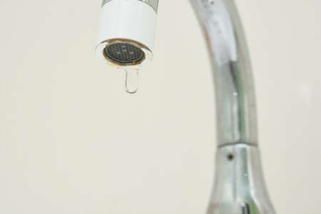 Modern bathroom with chrome tapの写真素材