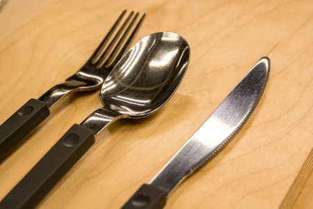 Cutlery set with fork, knife and spoon